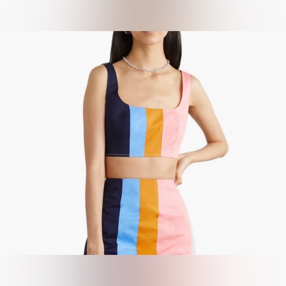 STAUD Tops - STAUD cropped striped top